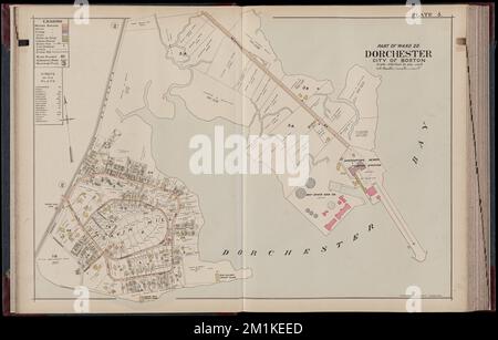 Atlas of Dorchester, West Roxbury und Brighton, Boston : Plate 3 , Real Property, Massachusetts, Boston, Maps, Grundbesitzer, Massachusetts, Boston, Maps, Dorchester Boston, Mass., Karten Norman B. Leventhal Map Center Collection Stockfoto