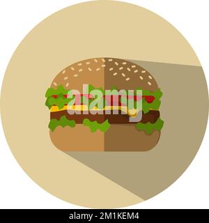 Hamburger flache Design Vektor Stock Vektor