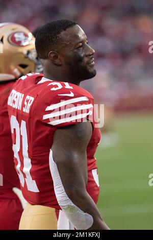 Dezember 2022; Santa Clara, Kalifornien, USA; San Francisco 49ers Safety Tashaun Gipson Sr. (31) im dritten Quartal gegen die Tampa Bay Buccaneers im Levi’s Stadium. (Stan Szeto/Image of Sport) Stockfoto