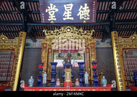 Kuala Lumpur, Malaysia - 2022. Oktober: Der Chan She Shu Yuen Tempel ist eine alte chinesische Halle von Kuala Lumpur am 29. Oktober 2022 in Malaysia. Stockfoto