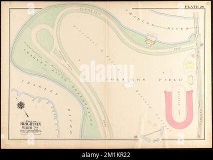 Atlas of the City of Boston, Brighton : Plate 29 , Boston Mass., Maps, Real Property, Massachusetts, Boston, Landkarten, Grundbesitzer, Massachusetts, Boston, Karten, Allston Boston, Mass., Karten Norman B. Leventhal Map Center Collection Stockfoto