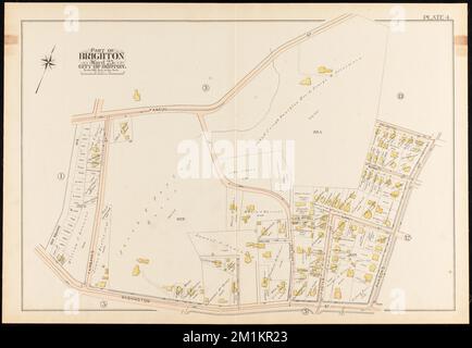 Atlas of the City of Boston, Brighton : Plate 4 , Boston Mass., Maps, Real Property, Massachusetts, Boston, Landkarten, Grundbesitzer, Massachusetts, Boston, Karten, Brighton Boston, Mass., Karten Norman B. Leventhal Map Center Collection Stockfoto