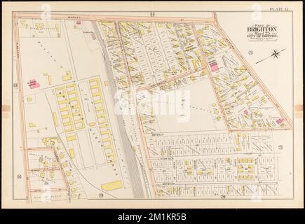 Atlas of the City of Boston, Brighton : Plate 15 , Boston Mass., Maps, Real Property, Massachusetts, Boston, Landkarten, Grundbesitzer, Massachusetts, Boston, Karten, Allston Boston, Mass., Karten Norman B. Leventhal Map Center Collection Stockfoto