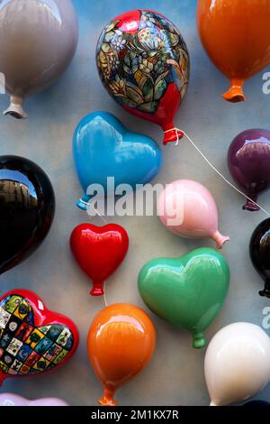Herzförmige Ballons Hintergrundtextur Stockfoto