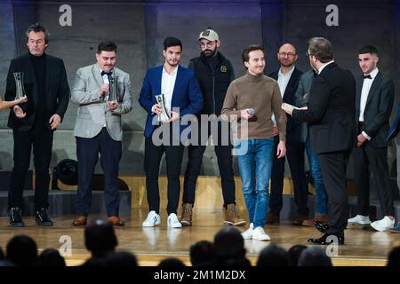 Prix Spéciaux GP Explorer: VIALETTE Pierre-Olivier dit Depielo, Etienne Jouneau dit Etienne Moustache and LEVY Sylvain et CHABRIER Pierre dit Vilebrequin during Les Trophées du Sport Automobile 2022 at the Maison de l’UNESCO ab 12. Dezember 2022 in Paris, Frankreich - Photo Florent Gooden / DPPI Stockfoto