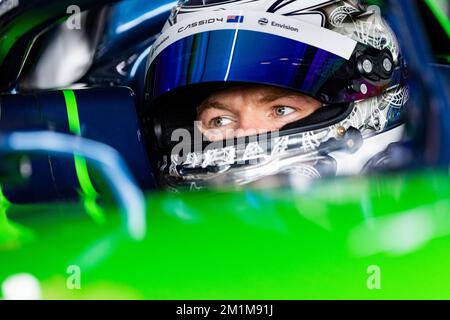 CASSIDY Nick (nzl), enVision Racing, Spark-Jaguar, Jaguar I – Time 6, Portrait während der ABB FIA Formel E Valencia Testing 2022 auf dem Circuit Ricardo Tormo vom 13. Bis 16. Dezember 2022 in Cheste, Spanien – Foto Joao Filipe/DPPI Stockfoto