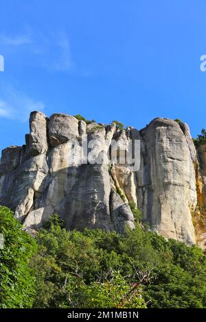 Bismantova-Steinlandschaft Stockfoto