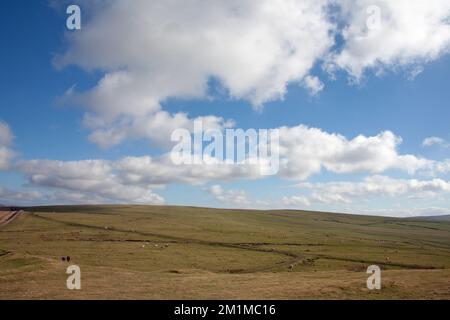 Bowstonegate von Sponnen über Lyme Park Cheshire England aus gesehen Stockfoto