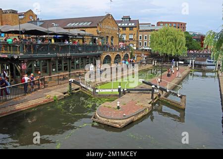Die Locks, West Yard, Camden Lock Market, Camden Lock Place, London, ENGLAND, GROSSBRITANNIEN, NW1 8AF Stockfoto