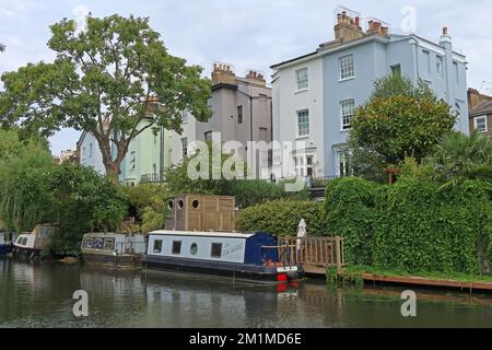 Regents Canal Towpath, Camden, North London, England, UK, NW1 7TN Stockfoto