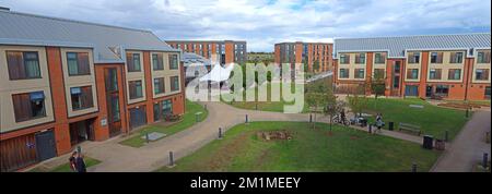 Constantine College Panorama, York Universität, Heslington East, York, Yorkshire, England, Großbritannien, YO19 5LA - Studentenunterkunft Stockfoto