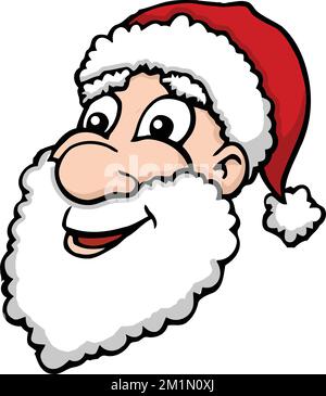 Cartoon-Santa Gesicht Stock Vektor