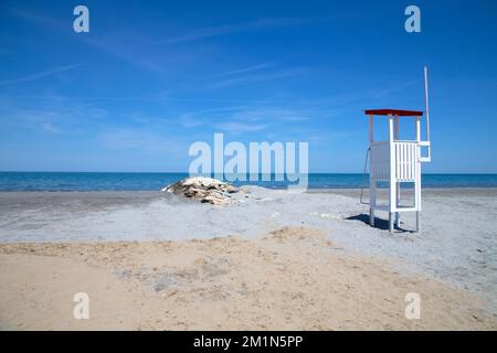 Seascape der Kleinstadt Misano Adriatrico Italien Stockfoto