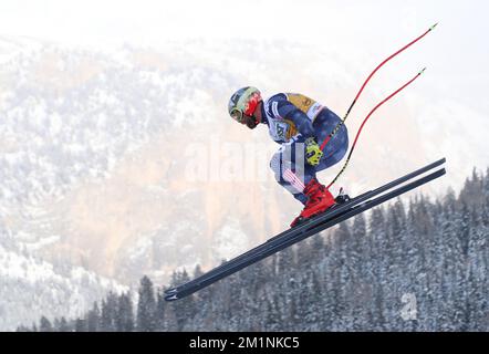 Val Gardena, Italien. 13.. Dezember 2022. Sport Sci Val Gardena, Men's Downhill, USA's Travis Ganong, 13. Dezember 2022. Ph Felice Calabro'/Fotogramma Nur Redaktionelle Verwendung Kredit: Independent Photo Agency/Alamy Live News Stockfoto