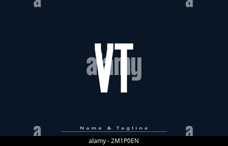 Alphabet Buchstaben Initialen Monogramm Logo VT , TV Stock Vektor