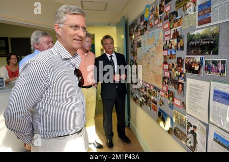 20121120 - PORT HEDLAND, AUSTRALIEN: Kronprinz Philippe von Belgien, abgebildet bei einem Besuch der School of the Air am dritten Tag einer Wirtschaftsmission in Australien und Neuseeland, Dienstag, den 20. November 2012. BELGA FOTO ERIC LALMAND Stockfoto