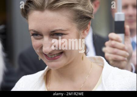 Prinzessin Stephanie von Luxemburg Besuch des königlichen Paares in Esch an der Alzette am Samstag, den 22. Juni 2013 anlässlich des Luxemburger Nationalfeiertages am 23. Juni. Stockfoto