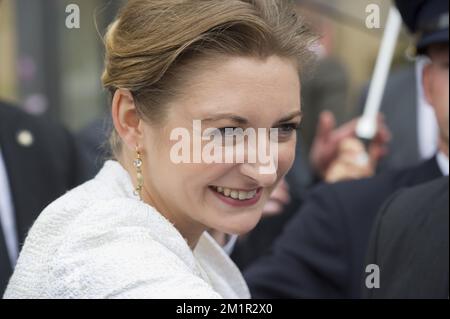 Prinzessin Stephanie von Luxemburg bei einem Besuch des luxemburgischen Königspaares in Esch-sur-Alzette am Samstag, den 22. Juni 2013 anlässlich des Luxemburger Nationalfeiertages am 23. Juni. Stockfoto