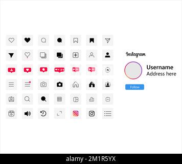 Symbolgruppe für soziale Netzwerke wie 600W Stock Vektor