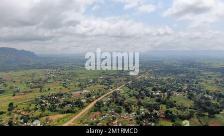 Besuchen Sie Plateau State, Nigeria in Afrika. Heimat des Friedens und Tourismus im Herzen Nigerias gelegen, mit wunderschöner Landschaft und kaltem Wetter. Stockfoto