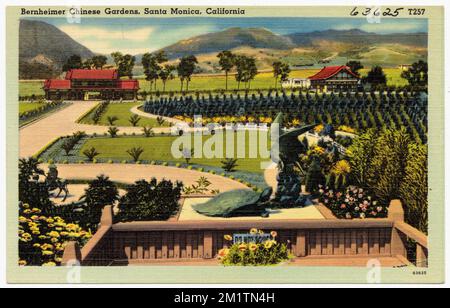 Bernheimer Chinese Gardens, Santa Monica, Kalifornien, Tichnor Brothers Collection, Postkarten der Vereinigten Staaten Stockfoto