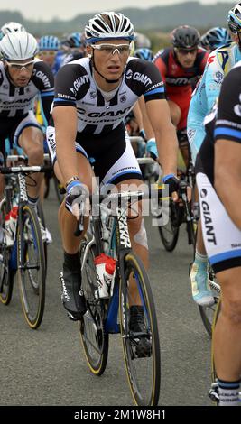 Deutscher Marcel Kittel von Team Giant-Shimano, dargestellt in Aktion während der 6. Etappe der 101.. Ausgabe des Radrennens Tour de France, 194 km von Arras nach Reims, am Donnerstag, den 10. Juli 2014. Stockfoto