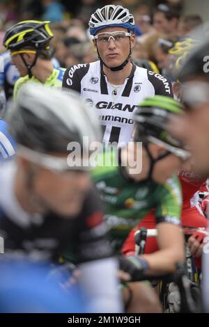 Deutscher Marcel Kittel vom Team Giant-Shimano, das zu Beginn der 9. Etappe des 101.. Auftrages des Radrennens Tour de France, 170 km von Gerardmer nach Mulhouse, am Sonntag, den 13. Juli 2014 in Frankreich gezeigt wurde. Stockfoto