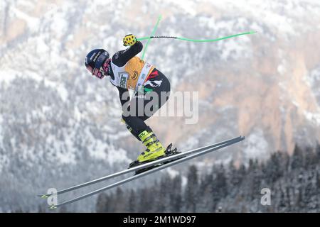 13.. Dezember 2022; Val Gardena, Groeden, Südtirol, Italien: Audi FIS Ski World Cup 2022, Val Gardena; Matteo Marsaglia (ITA) in Aktion. Stockfoto