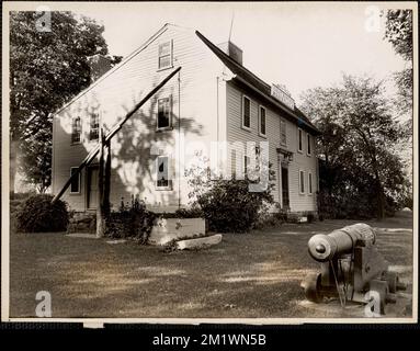 Geburtsort von Benjamin Thompson, Count Rumford, Elm Street (in der Nähe der Main Street), Woburn, Mass. Häuser, Geburtsorte, Rumford, Benjamin, Graf von, 1753-1814. Leon Abdalian Kollektion Stockfoto