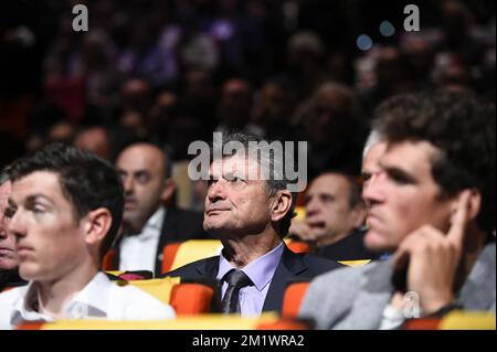20141021 – PARIS, FRANKREICH: Bernard Thevenet, abgebildet bei der offiziellen Präsentation der klassischen Radtour de France 2015, Dienstag, 21. Oktober 2014, in Paris, Frankreich. BELGA FOTO FRED PORCU Stockfoto