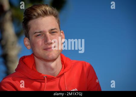 20141211 Uhr - BENICASSIM, SPANIEN: Belgischer Tim Wellens von Lotto - Belisol, Foto am dritten Tag des Wintertrainingslagers der Radmannschaft Lotto-Belisol in Benicassim, Spanien, Donnerstag, 11. Dezember 2014. BELGA FOTO DAVID STOCKMAN Stockfoto