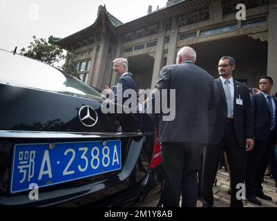 20150622 Uhr - WUHAN, CHINA: König Philippe - Filip von Belgien, abgebildet an der Universität Wuhan am dritten Tag eines königlichen Besuchs in China, Montag, den 22. Juni 2015, in China. BELGA FOTO BENOIT DOPPPAGNE Stockfoto