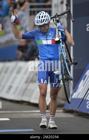 20150926 – RICHMOND, USA: Italienisches Giorgia Bronzini, das während des Rennen der Frauenelite bei der UCI Road World Cycling Championships in Richmond, Virginia, USA, am Samstag, den 26. September 2015 gezeigt wurde. Stockfoto