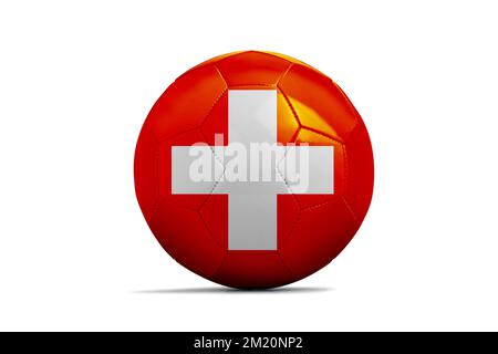 Fußbälle mit Team-Flaggen, Fußball EM 2016. Gruppe A, Schweiz Stockfoto