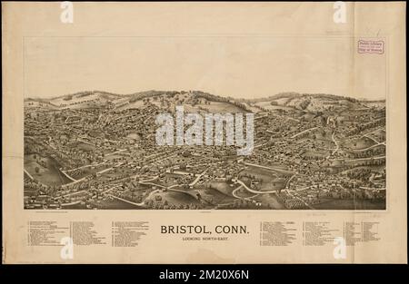 Bristol, Conn : Blick nach Nordosten , Bristol Conn., Luftaufnahmen Norman B. Leventhal Map Center Collection Stockfoto
