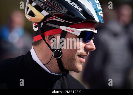 Französischer Tony Gallopin von Lotto Soudal, Bild zu Beginn der zweiten Etappe des Radrennen Paris-Nizza 74., 213,5 km von Contres bis Commentry, Frankreich, Dienstag, 08. März 2016. Stockfoto