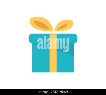 Symbol für Geschenkverpackung. Logo für Überraschungsgeschenk. Überraschungsfeier, Design für Grußvektordesign und Illustration. Stock Vektor