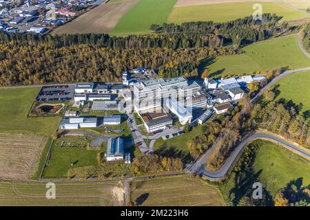 Luftaufnahme, Baustelle mit Anbau am Fraunhofer-Institut für Molekularbiologie und angewandte Ökologie im Bezirk Grafschaft in Stockfoto