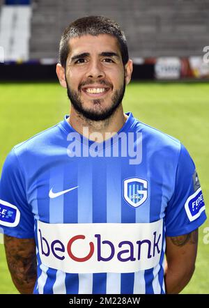 Genks Alejandro Pozuelo wurde während des Fotoshooting der Saison 2016-2017 der belgischen ersten Fußballliga-Mannschaft KRC Genk am Montag, den 11. Juli 2016 in Genk gezeigt. Stockfoto