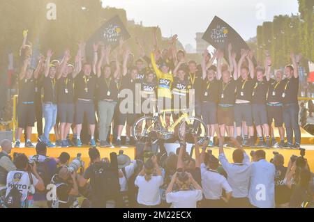 Die 21.. Und letzte Etappe der 103.. Ausgabe des Radrennens Tour de France, 113 km von Chantilly zu den Champs-Elysees in Paris, Frankreich, am Sonntag, den 24. Juli 2016. Stockfoto