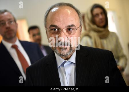 Mohammed Khazaee, stellvertretender iranischer Finanzminister, Foto bei einem Besuch im Finanzministerium am zweiten Tag einer flämischen Wirtschaftsmission in Iran am Montag, den 31. Oktober 2016 in Teheran, Iran. BELGA FOTO YORICK JANSENS Stockfoto