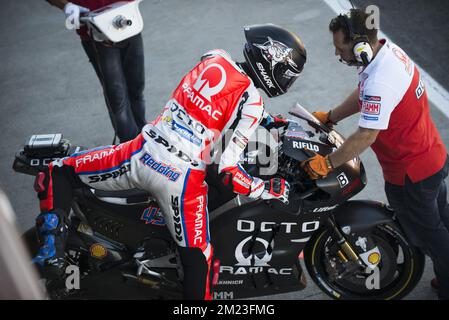 IValencia MotoGP Offizieller Test. Testtag 1. Strecke Ricardo Tormo, Valencia. Im Bild:#45 SCOTT REDDING (BRITISCH) OCTO PRAMAC YAKHNICH DUCATI Stockfoto