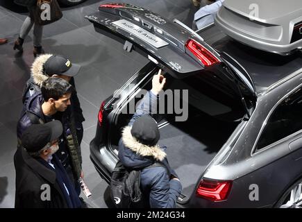 Das Bild zeigt die Ausgabe 95. der European Motor Show Brussels auf der Brüsseler Expo am Dienstag, den 17. Januar 2017 in Brüssel. BELGA FOTO ERIC LALMAND Stockfoto