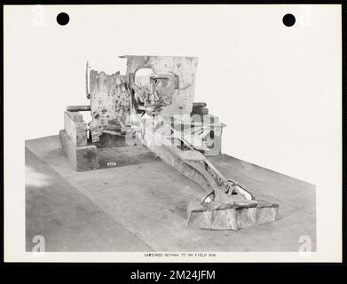 77-MM-Feldgewehr, Artillerie-Waffen, Watertown Arsenal Mass. Aufzeichnungen der USA Armee Einsatzbereit Stockfoto