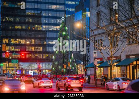 Christmas Tree, Vancouver, British Columbia, Kanada Stockfoto