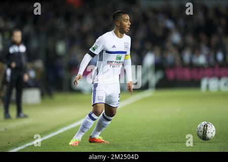Anderlecht's Youri Tielemans pictured in action during the Jupiler Pro League match between KSC Lokeren and RSC Anderlecht, in Lokeren, Friday 03 February 2017, on day 25 of the Belgian soccer championship. BELGA PHOTO JASPER JACOBS Stock Photo