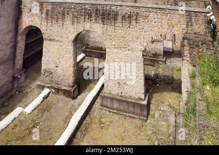 Das Forum Romanum, das das politische, rechtliche, religiöse und wirtschaftliche Zentrum der Stadt Rom repräsentierte, ist der wichtigste Ort der antiken Stadt Stockfoto