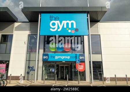 Basingstoke, UK - September 2022: Die Gym-Filiale im Einzelhandel, britische Fitness- und Health Club-Kette Stockfoto