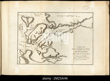 Carte des bayes, rades, et Port de Plaisance dans l'Isle de Terre-Neuve , Placentia Bay N.L., Karten, frühe Arbeiten bis 1800 Norman B. Leventhal Map Center Collection Stockfoto