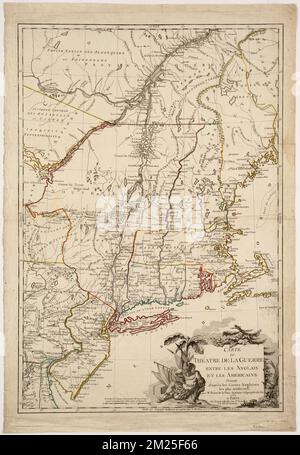Carte du théatre de la guerre entre les Anglais et les Américains , Nordoststaaten, Karten, frühe Arbeiten bis 1800 Norman B. Leventhal Map Center Collection Stockfoto